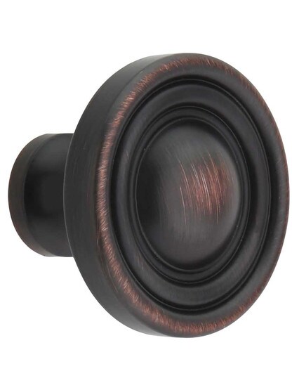 Bella Cabinet Knob - 1 3/8 inch Diameter in Brushed Oil Rubbed Bronze.